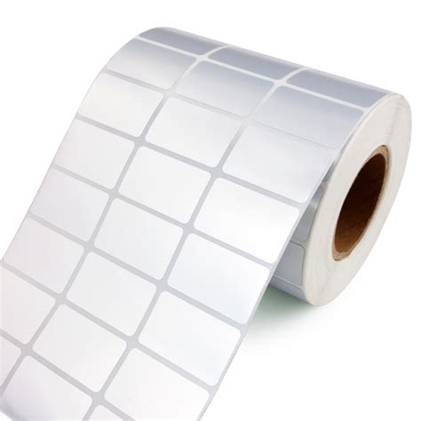 10000 Stickers Silver Barcode Label Rolls 30x10mm Pet Adhesive Label