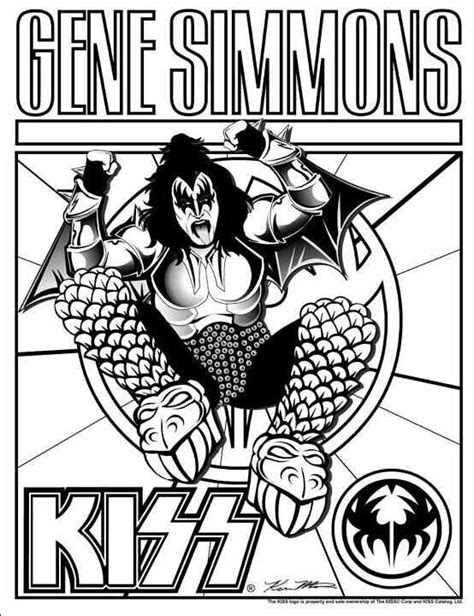 Our free coloring pages for adults and kids, range from star wars to mickey mouse. Gene coloring page! | Kiss band, Kiss rock bands, Kiss art