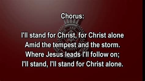 Ill Stand For Christ Testimony Version Youtube