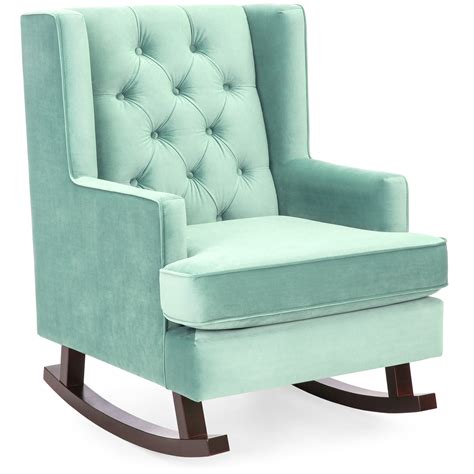 Some of the most popular styles of living room chairs include: Best Choice Products Tufted Upholstered Wingback Rocking Accent Chair Rocker for Living Room ...