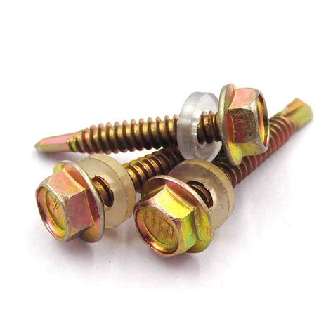 Yellow Zinc Plated Hex Head Self Drilling Screws Factory And Suppliers