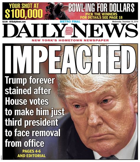 Ny Daily News Front Page Trump Forever Stained Democratic