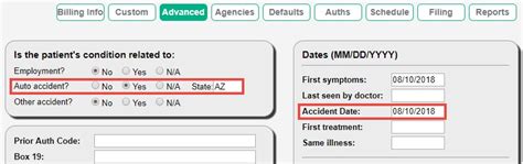 Accident Date And Date Of Injury Fields Webpt Emr Help