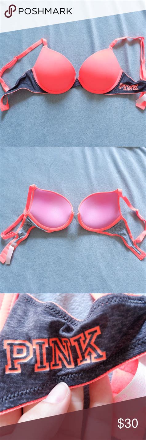 🍊victorias Secret Pink Bright Orange Bra 32c🍊 Victorias Secret Pink