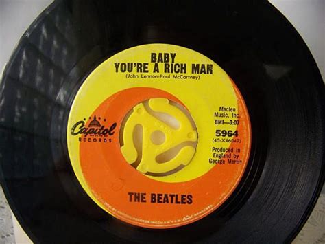 Vintage Beatles 45 Vinyl Record Baby Youre A Rich Man All Beatles