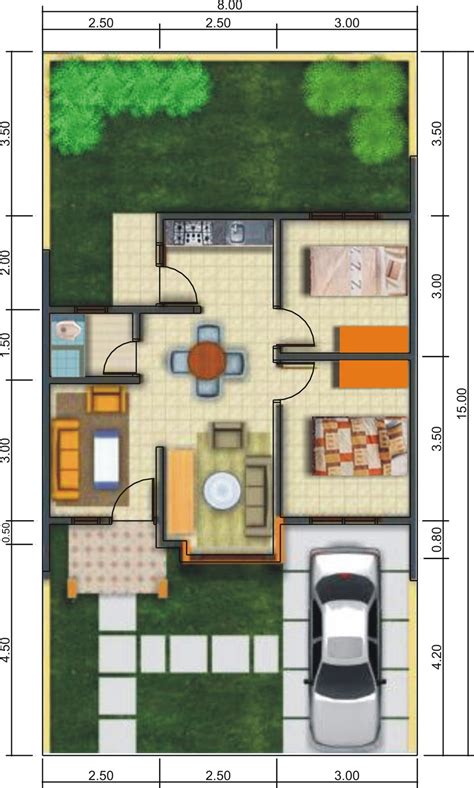 gambar desain rumah minimalis  lantai luas tanah