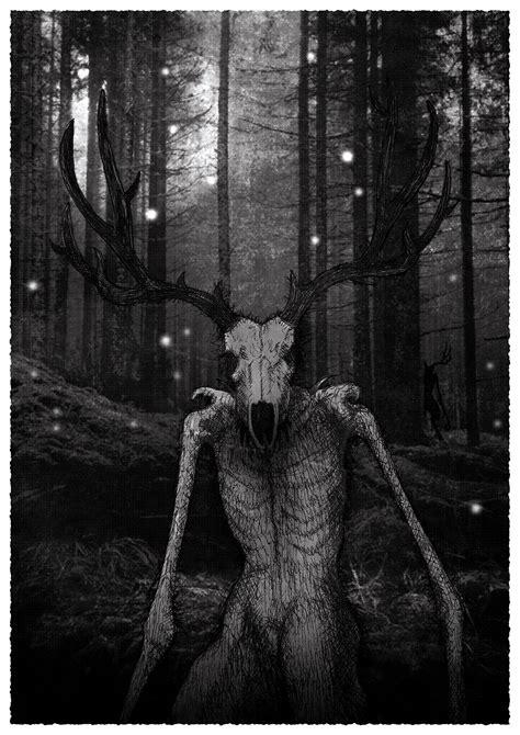 Wendigo Giclée Art Print Art Macabre Art Occulte Créature