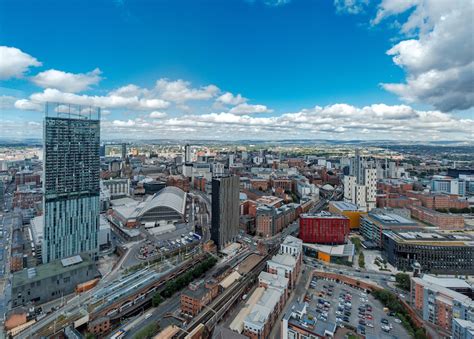 Cityscape Panorama Print Manchester Cityscape House Etsy