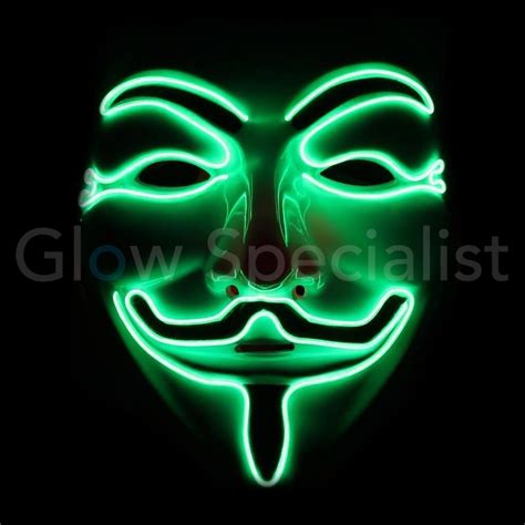 El Wire Masker Anonymous Green Glow Specialist Glow Specialist