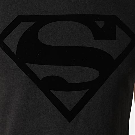 Dc Comics Tee Shirt Superman Logo Velvet Noir Noir