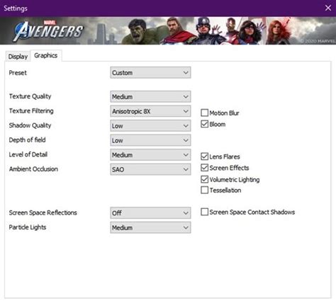 Marvels Avengers Best Graphics Settings