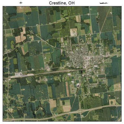Aerial Photography Map Of Crestline Oh Ohio