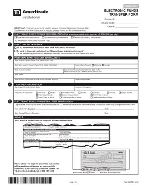 Maybe you would like to learn more about one of these? td ameritrade institutional account transfer form to Download - Editable, Fillable & Printable ...