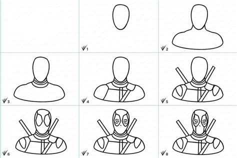How To Draw Deadpool2 Simple And Easy Ways Images And Photos Finder