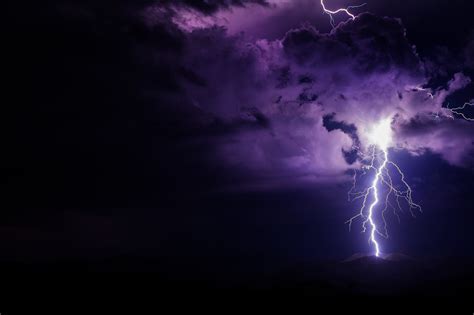 Purple Lightning Wallpapers And Backgrounds 4k Hd Dual Screen