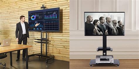 Rolling tv stands that include a steel pole where you can easily keep the wires offer you a clean look. Top 10 Best Rolling TV Stands for Flat Screen (2021 ...