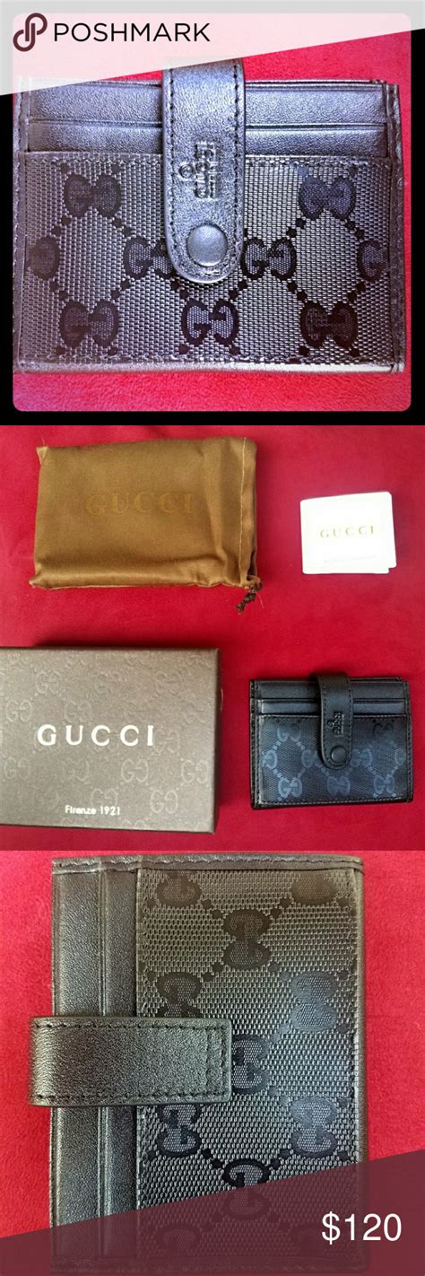 Check out our gucci card holder selection for the very best in unique or custom, handmade pieces from our wallets shops. Authentic Gucci Wallet card holder purse NEW This is such ...