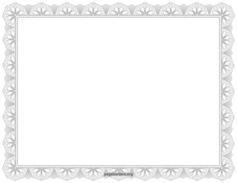 Silver Certificate Border Clip Art Page Border And Vector Graphics