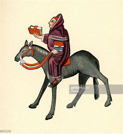 Canterbury Tales The Clerk Stock Illustration Getty Images