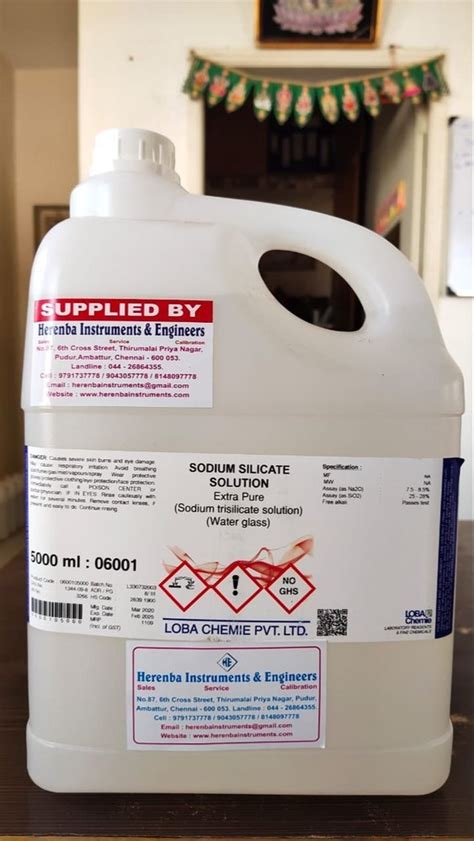 Sodium Silicate Solution With High Purity Lab Grade Supplier Herenba At Rs 1000 Litre तरल