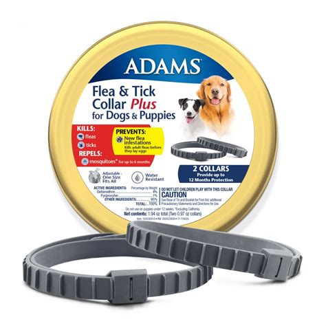 Dewel flea and tick collars act to prevent flea and tick infestation, simply by coming into contact with your dog or cat's skin. Adams Adams Flea & Tick Collar Plus for Dogs & Puppies ...