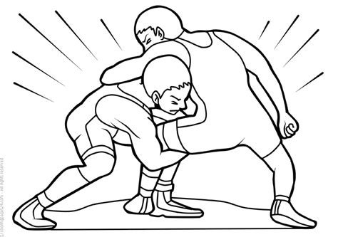 Wrestling Coloring Coloring Pages