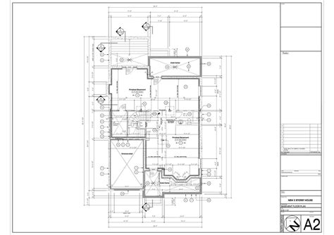Architectural Construction Drawings For A Residential House In Canada