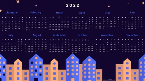 2022 Calendar Desktop Wallpaper