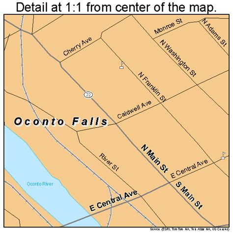 Oconto Falls Wisconsin Street Map 5559400