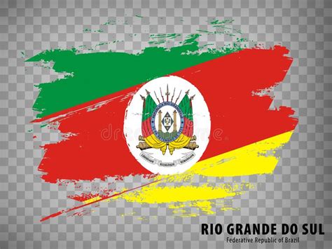 Flag Of Rio Grande Do Sul From Brush Strokes Federal Republic Of