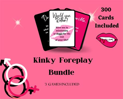 Kinky Foreplay Couples Card Game Bundle Printable Drinking Sex Game For