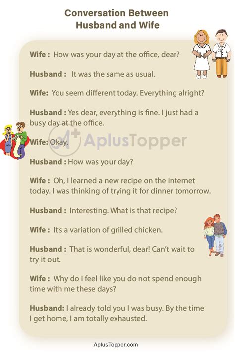 Conversation Between Husband And Wife Sample And Guidelines For Conversation Between Husband