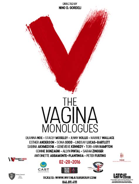 The Vagina Monologues At Women S Voices Theatre Group Performances February Cover