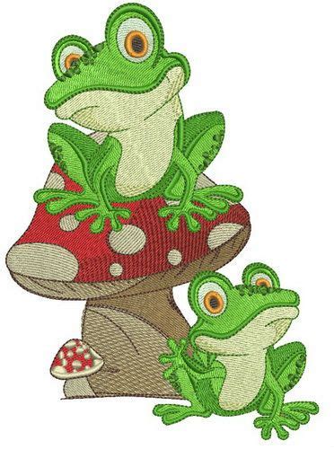 Frog Friends Embroidery Design Animal Embroidery Designs Machine