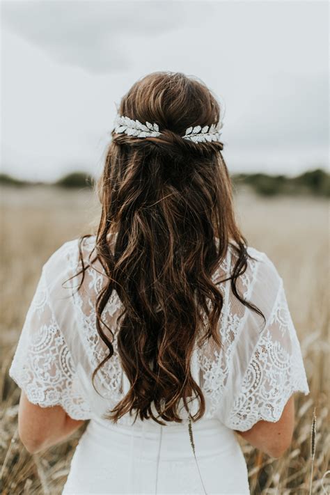 Logo & branding for studio b hair & beauty based in kerry. Eden b. Studio - Lena bridal Hairvines in Silver. Boho ...