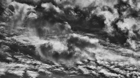 Download Wallpaper 1920x1080 Clouds Sky Bw Thick Full