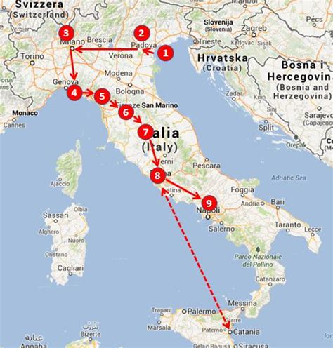 Italy Travel Itineraries