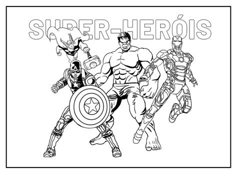 Introduzir 31 Imagem Desenhos Super Herois Para Imprimir Br