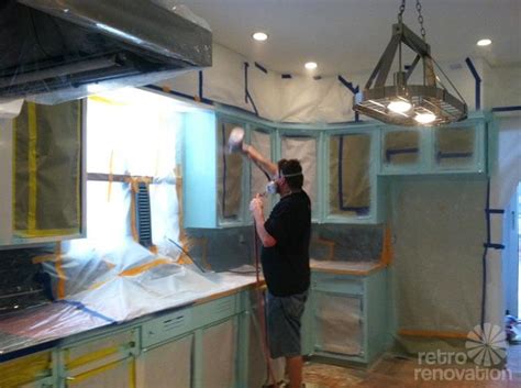Professional methods that readers have used to paint their cabinets include working with local shops that do industrial painting (various methods) and working. Robert and Caroline's mid century home with dreamy St ...