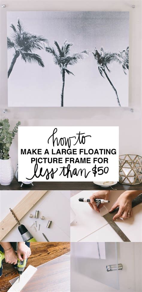 For larger or smaller frames, you may need to. How To Make a Large Floating Picture Frame Under $50 | Floating picture frames, Diy, Picture frames