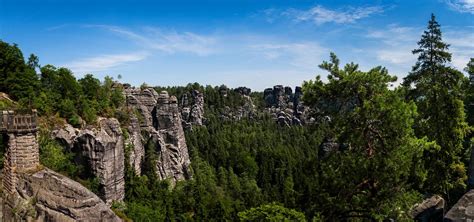 Rocks In Saxon Switzerland National Park Germany Stock Photo Image