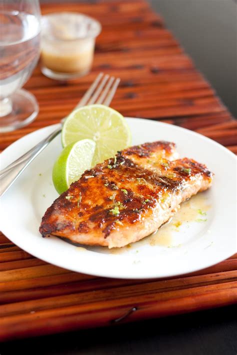 Pan Seared Honey Glazed Salmon With Browned Butter Lime