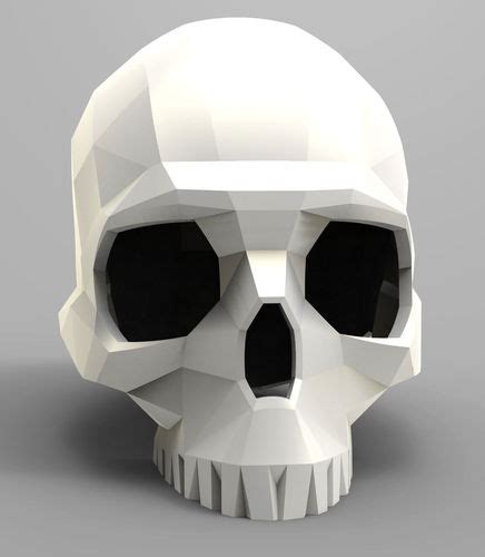 Faceted Skull 3d Model 3d Printable Stl