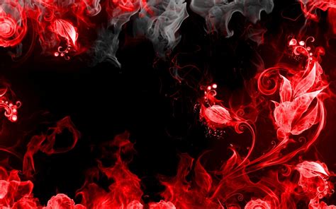 Flowers Red Abstract Wallpaper 28436 Baltana