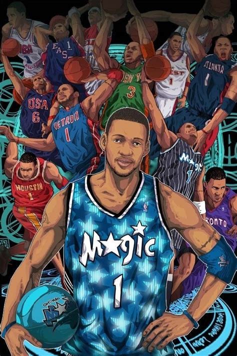 Tracy Mcgrady Cool Basketball Pictures Basketball Artwork Nba Artwork