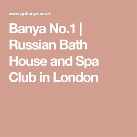 banya no 1 russian bath house and spa club in london bath house spa london