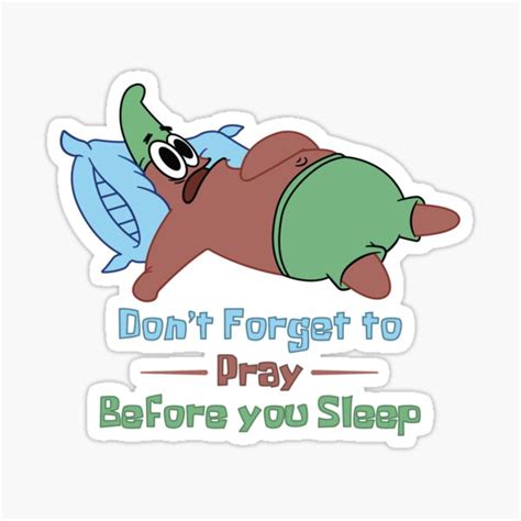 Patrick Sleeping Sticker By Ghostwrench Redbubble