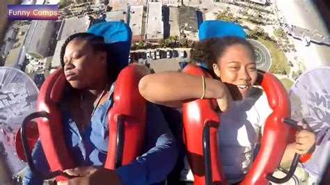 People Passing Out 3 Funny Slingshot Ride Compilation Funny Comps Youtube