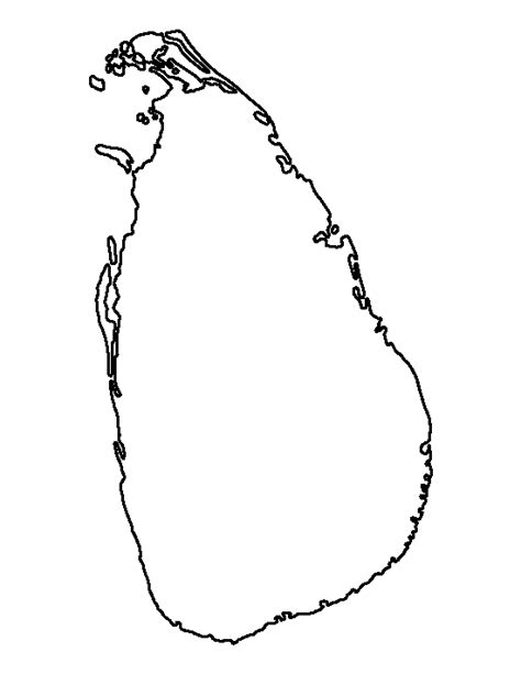 Sri Lanka Map Outline Png