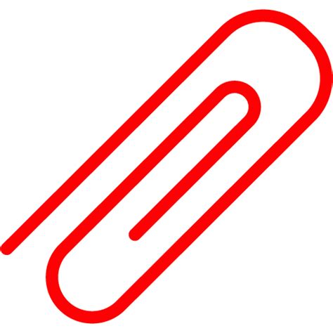 Red Paper Clip 6 Icon Free Red Paper Clip Icons